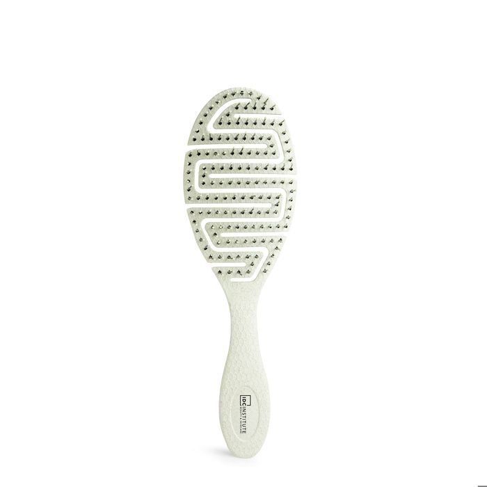 Brosse ovale écologique - IDC INSTITUTE - Fibres naturelles - Poils fins - Facile à nettoyer - Mixte