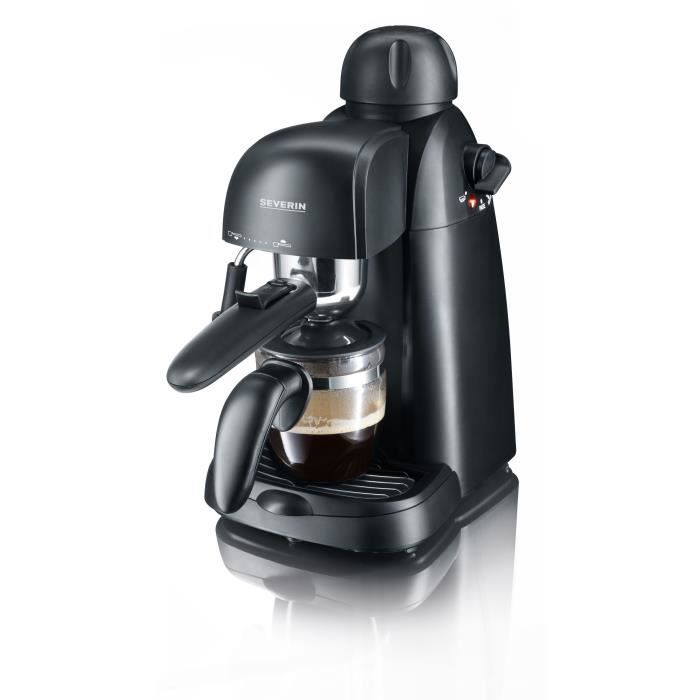 SEVERIN KA5978 Cafetière Expresso, Vapeur pour Mousse de lait, Petite Machine expresso, Machine à café 4 tasses,Pompe 3,5 bars, Noir