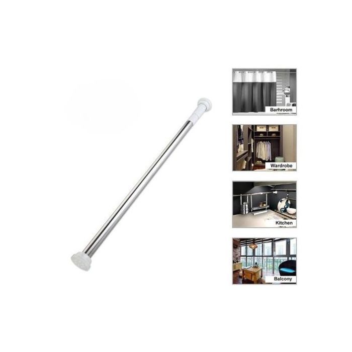 Tringle télescopique salle de bain acier inoxydable 70x120 cm
