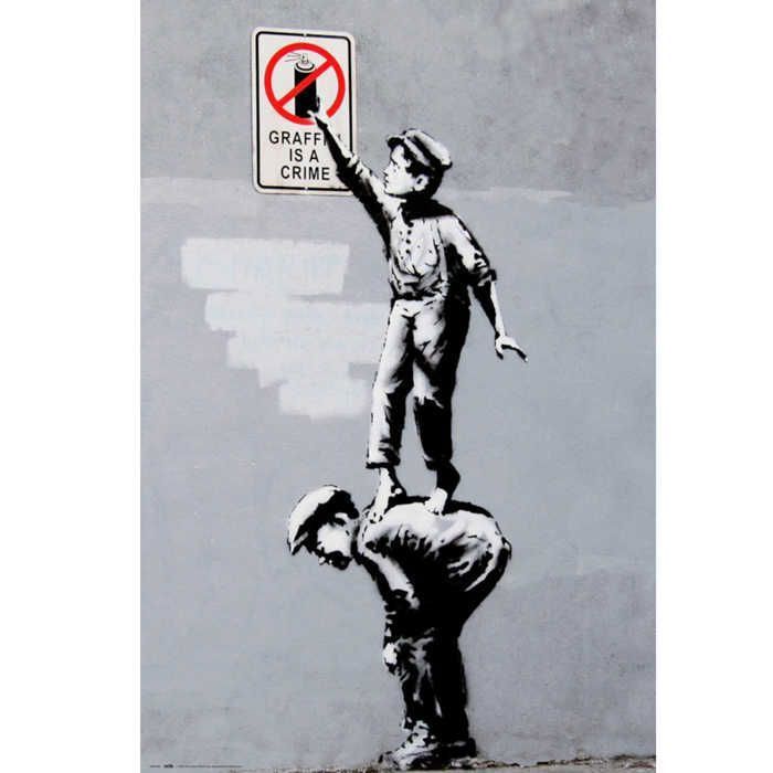 Poster - BRANDALISED - grafitti is a crime - Papier brillant - 91.5x61 cm - Style contemporain