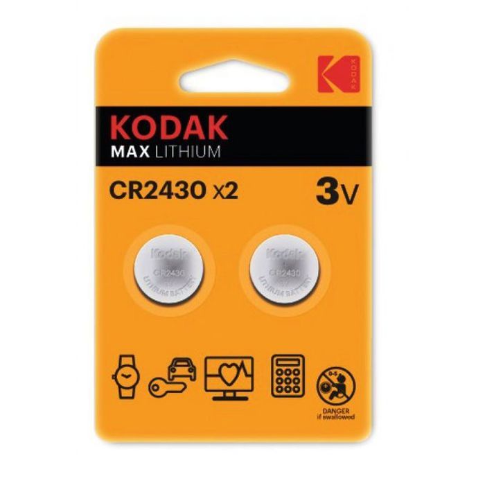 Kodak 2 Pile Battery bouton lithium 3v CR2430 max (x2)