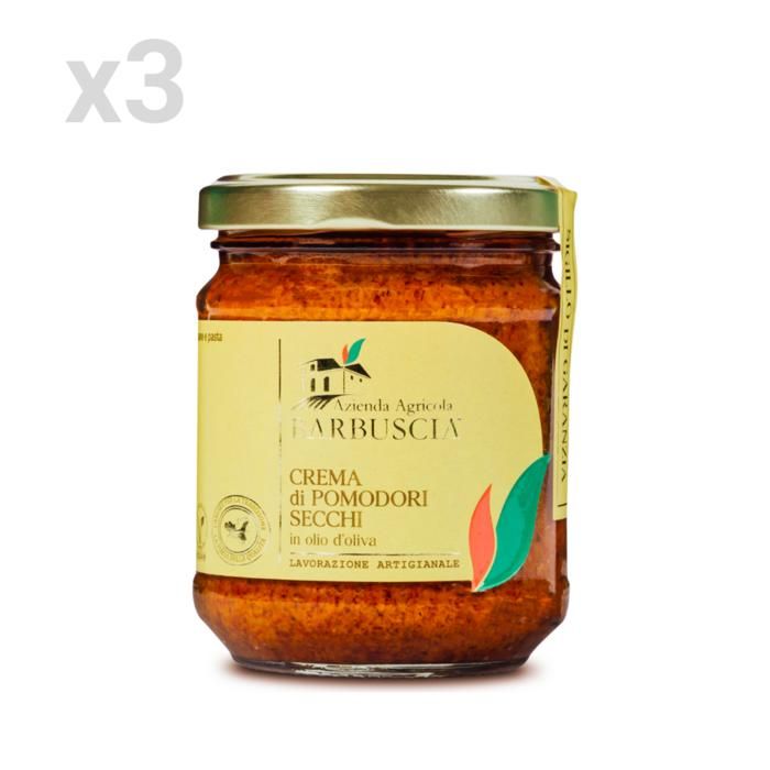 CREME DE TOMATES SEC A'L'huile d'olive -190Gr- BARBUSCIA