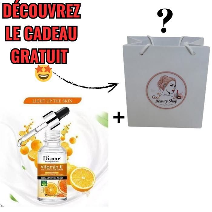 Sérum Vitamine C/ blanchissant Hydratant Anti Rides anti-âge/Vieillissement/Tache de Rousseur/30ml + cadeau gratuit de bienvenu