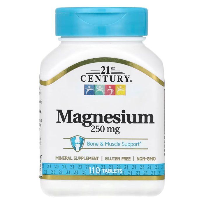 21st Century, Magnésium, 250 mg, 110 comprimés