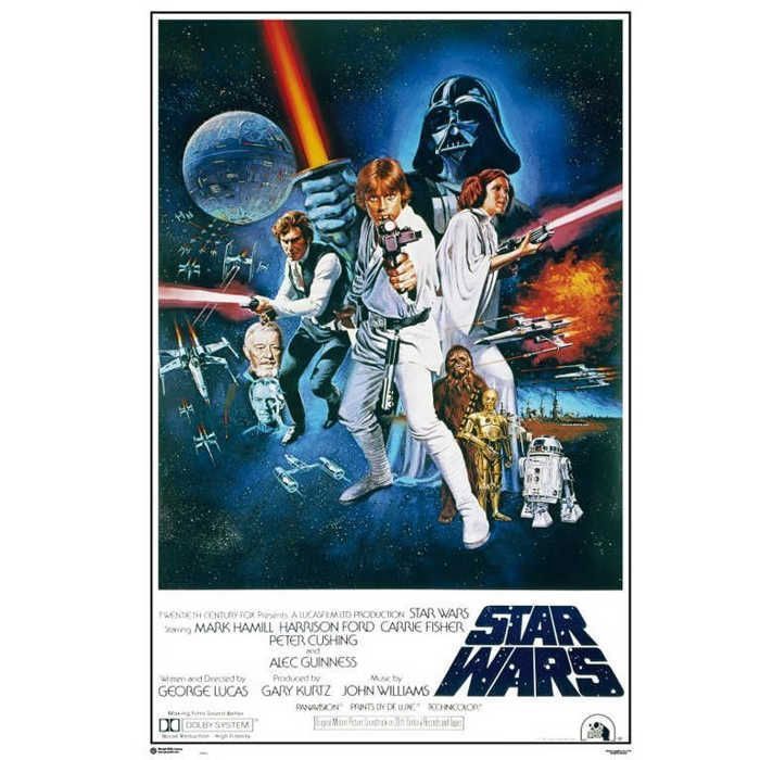Poster - STAR WARS - La Guerre des Galaxies - Papier Brillant - 91.5 cm x 61 cm - Contemporain