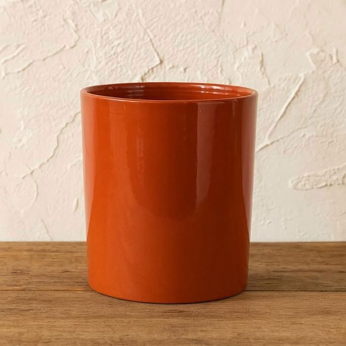Pot en Céramique  tournée et peinte à la main - H= 20x18cm