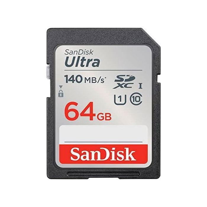 Carte mémoire SDXC - SANDISK - Ultra - 64 Go - Classe 10 - Vitesse 140 Mo/s