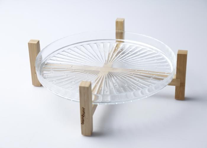 Plat en Verre de Service - BAMBUM - Fano - 28cm - Transparent - Résistant et Esthétique