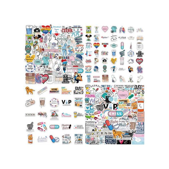Stickers Médicaux - Multicolore - 60pcs - Waterproof - Durable - Décoration Murale