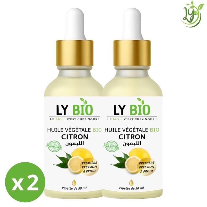 Huile Végétale Capillaire - LYBIO - Pack de 2 - 50ml - Hydratant - Cheveux Abîmés