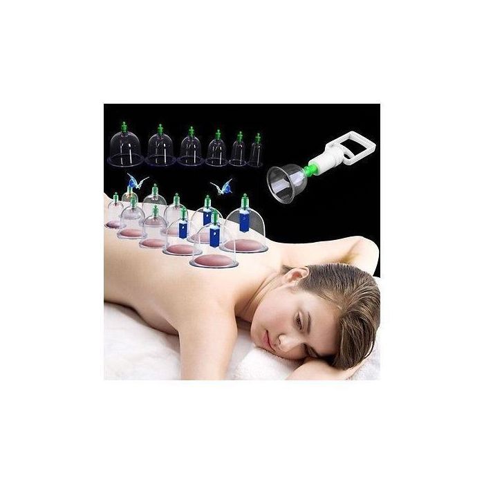 Hijama Ventouses Massage Relaxation de Thérapie (6 tasses + 1 Pompe D'aspiration) Cupping