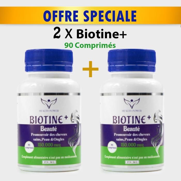 PACK 2 x boites de Biotine+ 150mcg 90 Comprimés