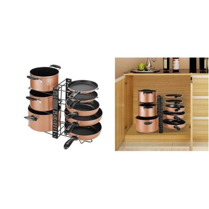 Super Organiseur Réglable Pour Casseroles et Poêles 8 niveaux en Métal