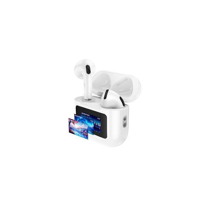 Borofone BW60 Écouteurs Sans Fil ,Bluetooth 5.4 avec Écran Tactile LED Intégré