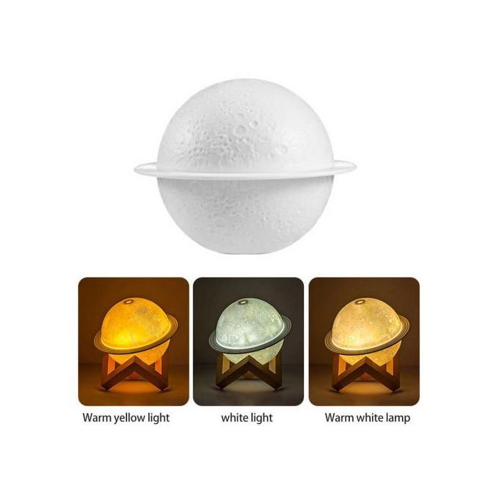 200ml USB planète lune humidificateur d'air  avec lampe à Led