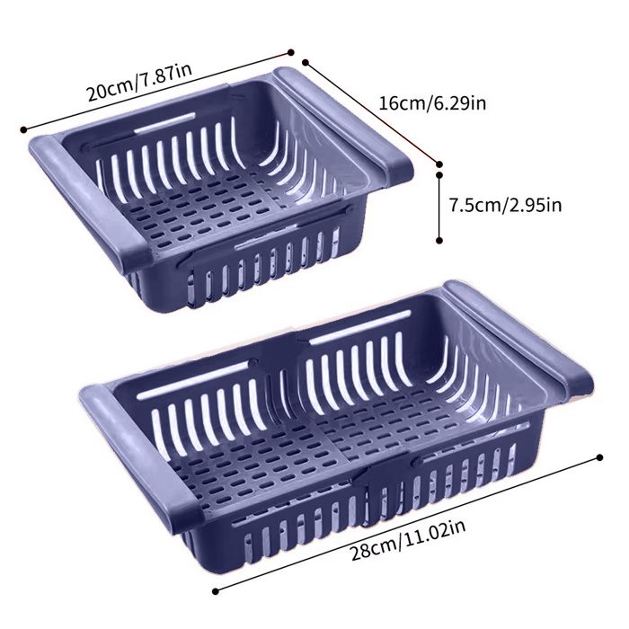 Panier de rangement - Extensible - Multifonctionnel - Ajustable - Ventilé