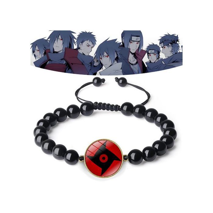 Bracelet en perles Naruto Sharingan Uchiha Eye Sasuke Rinnegan Kakashi Taichi anime manga unisex