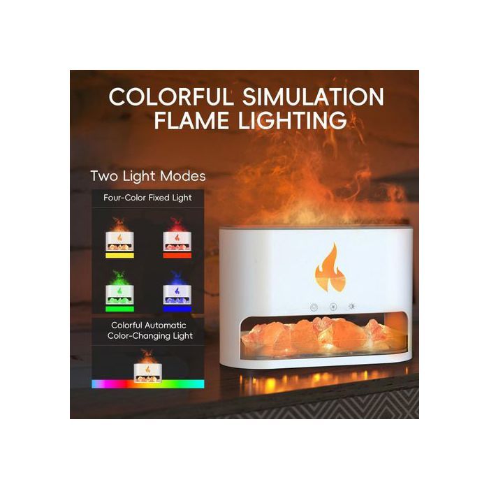 Diffuseur d'huiles essentielles à flamme 2 en 1, humidificateur