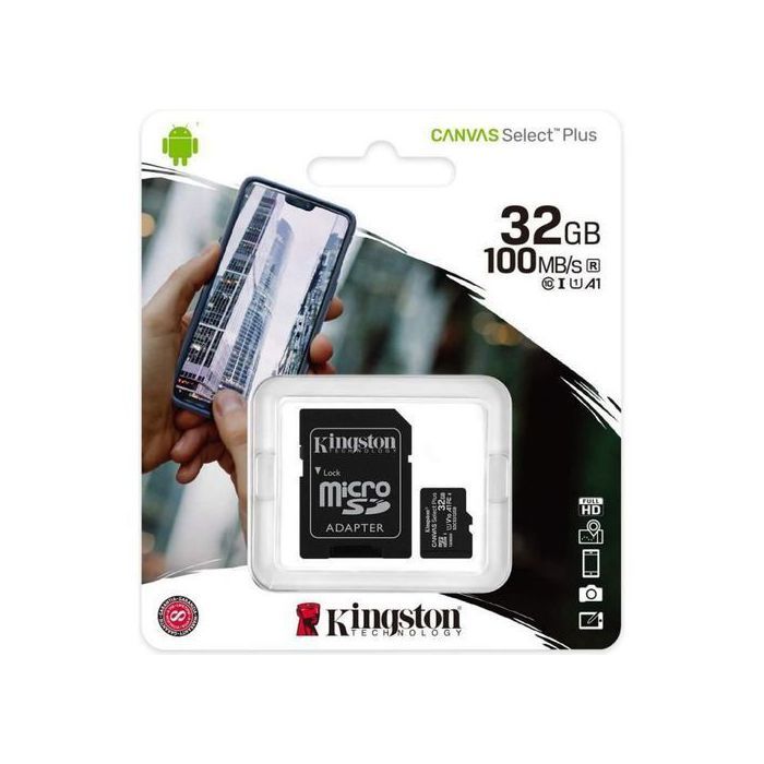Kingston Carte Mémoire original 32 Go micro SD Canvas select plus