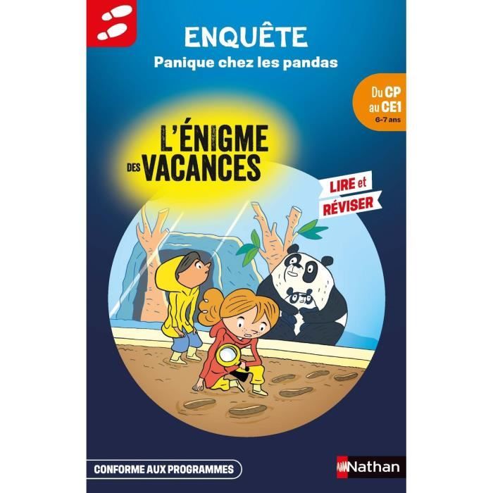 Roman-jeu - Nathan - CP-CE1 - Enigmes des Vacances - Panique chez les pandas - Aubrun/Duquesne