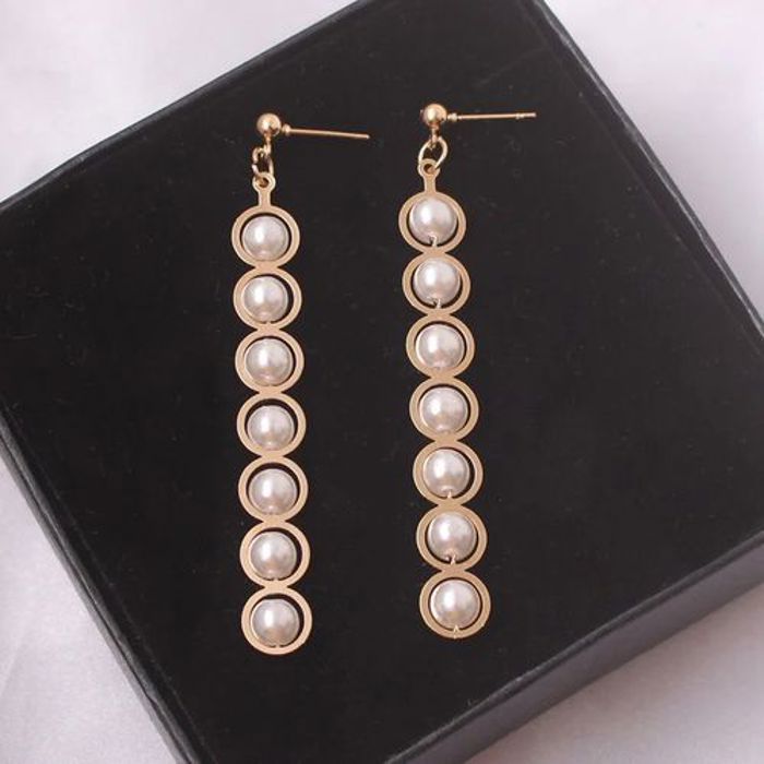 Boucles d'oreilles - GENERIC - Longues en perles vintage - Bijoux coréens - Mode - Cadeau