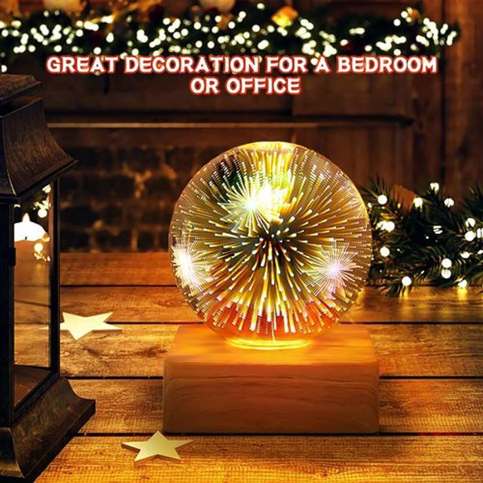 Lampe LED en forme de boule de verre Projecteur ambiance romantique ciel étoilé