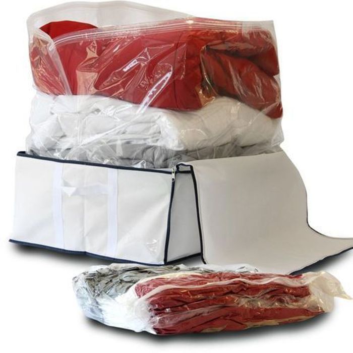 Pack de 10 Sac sous vide  organisateur pour vêtements couette 60 x 80 cm