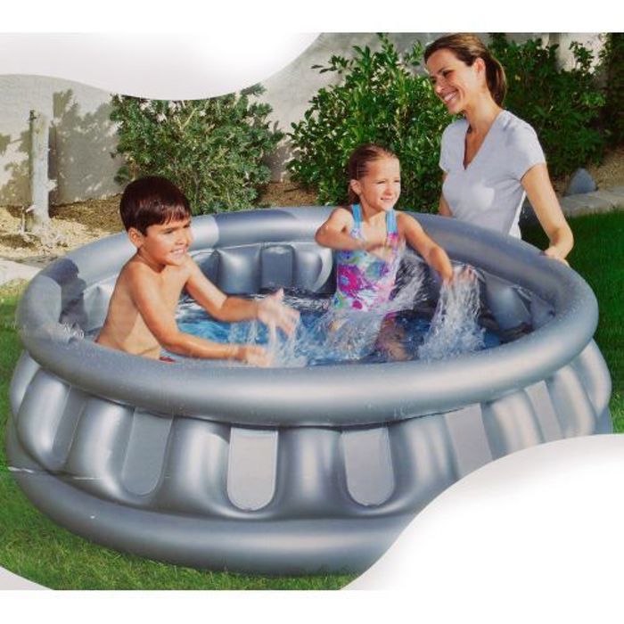 Piscine - Bestway - Space Ship - 1.52m - 43cm - Design soucoupe volante en argent