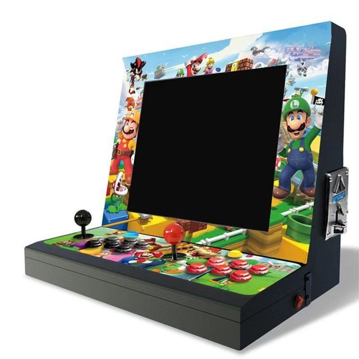Borne d’Arcade - Super Mario - Édition Rétro - 15 Kg - Écran Haute Résolution - Joysticks de Qualité