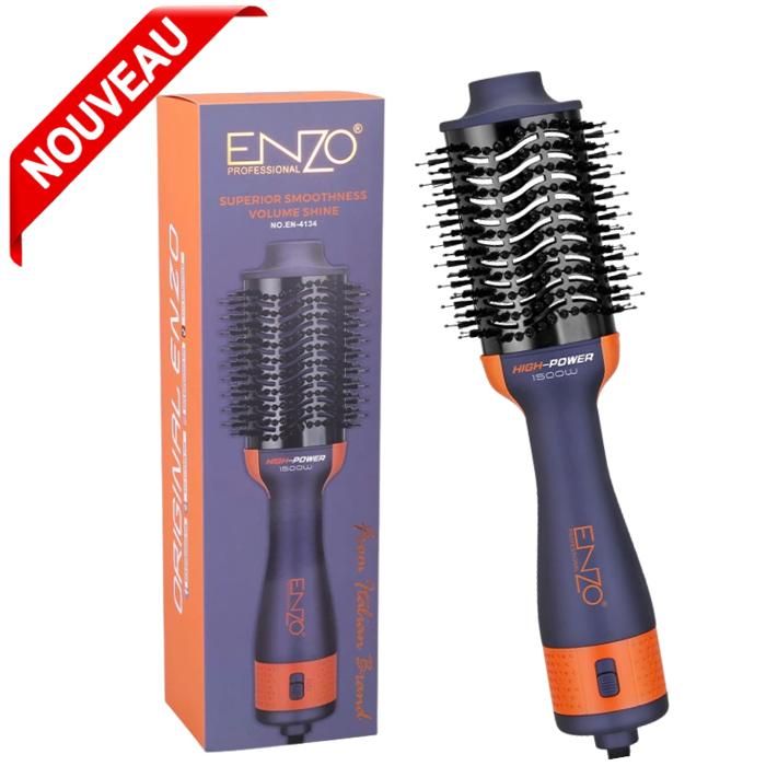 Brosse soufflante Sèche-Cheveux Lissante  3 en 1 Volumisante Rotative à Air Chaud Professionnel 1500W En-4134