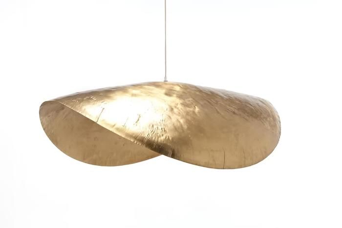 Suspension moderne fait main en laiton- lampe E27- finition: or- argent- bronze