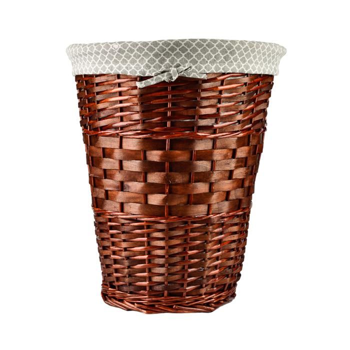 PANIER BLANCHISSERIE OSIER DOUBLUR TENDY GRIS/B 42X52