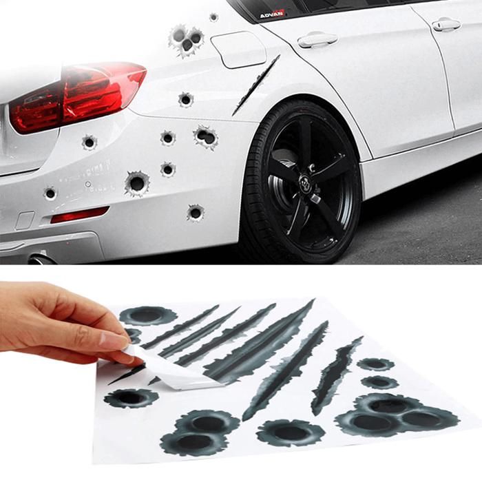 Autocollants 3D Trou pour voiture imperméable