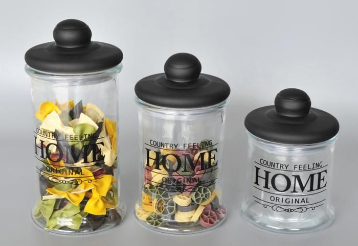 BOCAL DE RANGEMENT EN VERRE AVEC COUV 900 ML