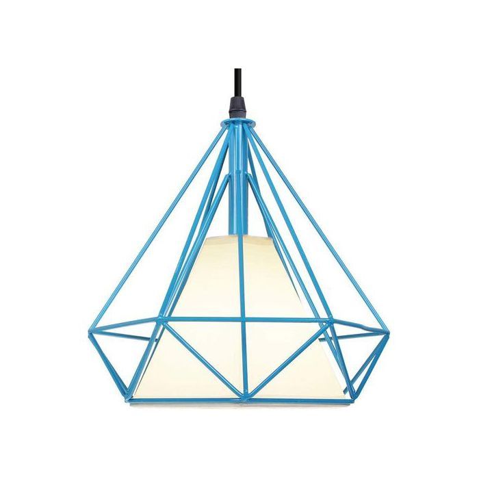 Suspension Luminaire Diamant Bleu -E27-
