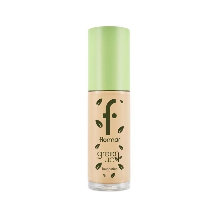 Fond de teint - FLORMAR - GREEN UP 040 GOLDEN NEUTRAL - Vegan - 96% ingrédients naturels - 30 ml