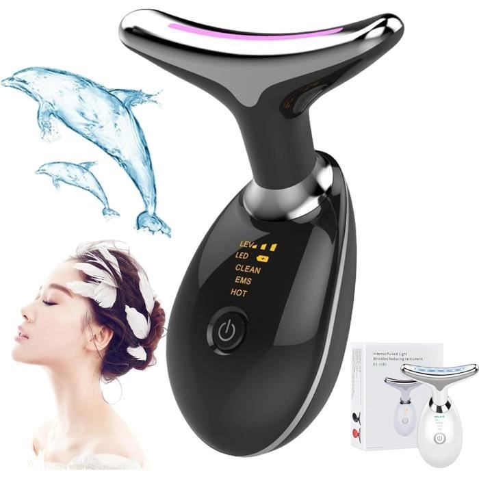 Stacific - Stacific Face Lift, Stacific Face Light Stacific Glow Wavy Chic Microcurrent Multifunctional Facial Massager -(Black 1pc)