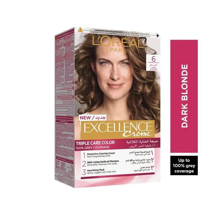 L'Oréal Paris Excellence Crème coloration permanente Triple Soin 6 BLOND FONCE