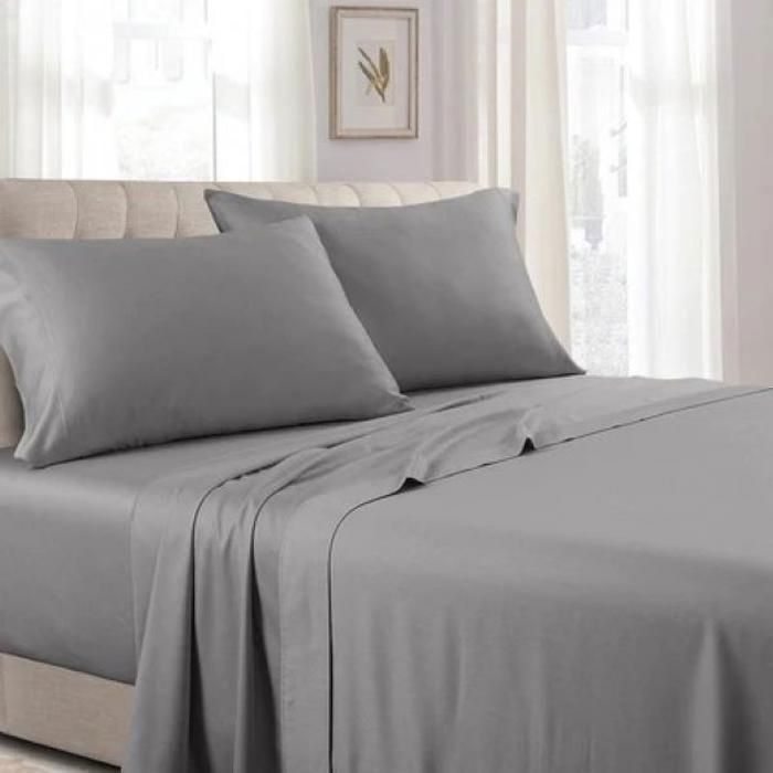 Parure de Lit - Non spécifié - 140x200 cm - 100% Coton - Certifiée ISO 9001 - Gris
