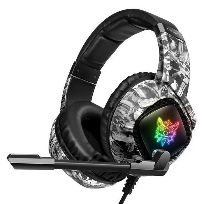 Onikuma CasqueGamer filaire pour sports électroniques K19 avec pilote de 40 mm
