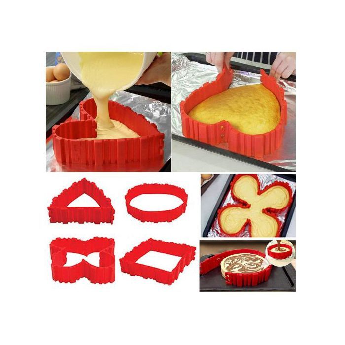 Moule en silicone - Non spécifié - 4 Pcs - Résistant à la chaleur - Flexible - Antiadhésif
