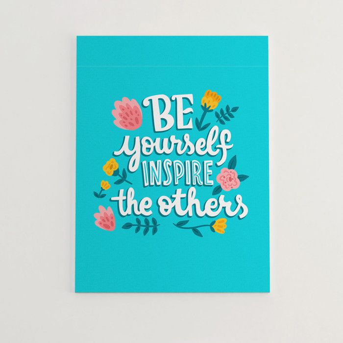 Tableau Décoratif - Be Yourself - 80x120 cm - Multicolore - Style Contemporain - Lettrage