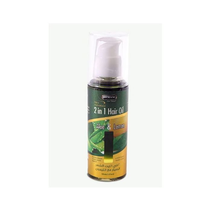 Hemani Huile Capillaire Aloe vera & Citron 120mL Reparateur Cheveux abimés