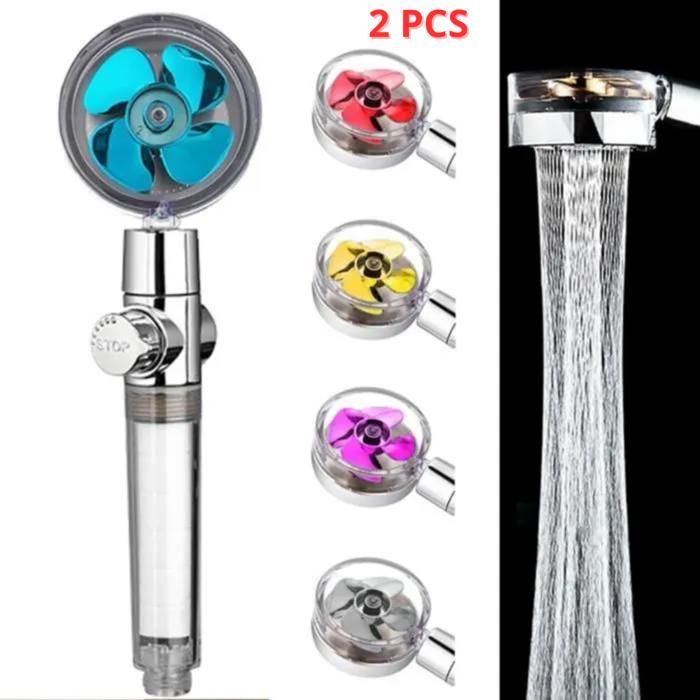 Pommeaux de douche haute pression à rotation 360° (2 pcs) (Couleur aléatoire)