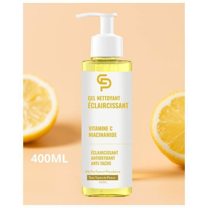 Gel Nettoyant Éclaircissant Visage à la Vitamine C et Niacinamide, Tout types de peaux, 400 ml