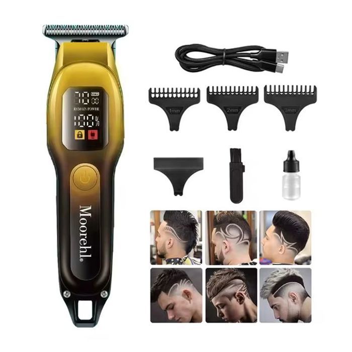 Tondeuse de finition - Professionnelle - Sans fil - Écran LCD - Précision 0 mm - Lames tranchantes