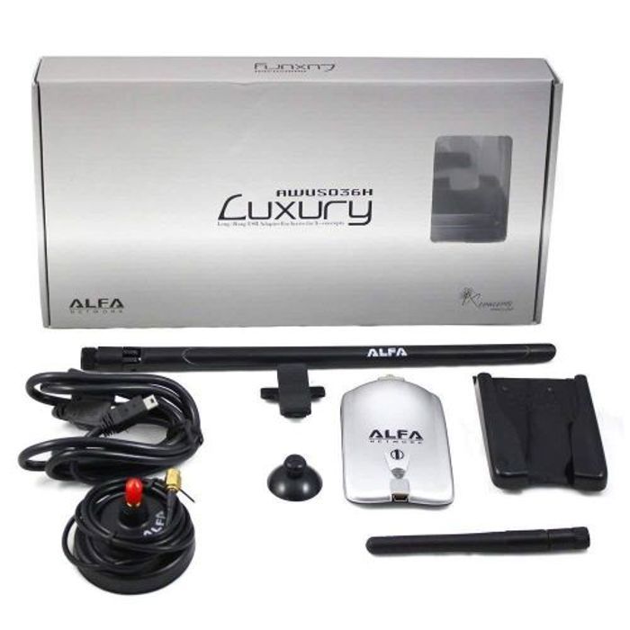 Adaptateur Wifi - Alfa Network - Awus036h - 1000 mW - Antennes 5 et 9 dBi - Ubag et Umount inclus