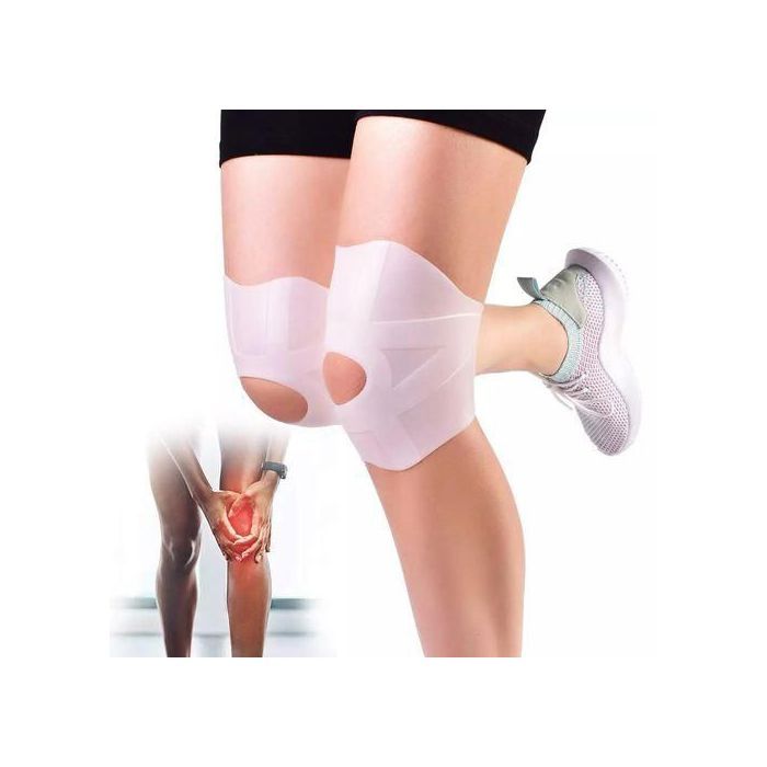 Genouillères en silicone 2pcs, soutien et soulagement de la douleur