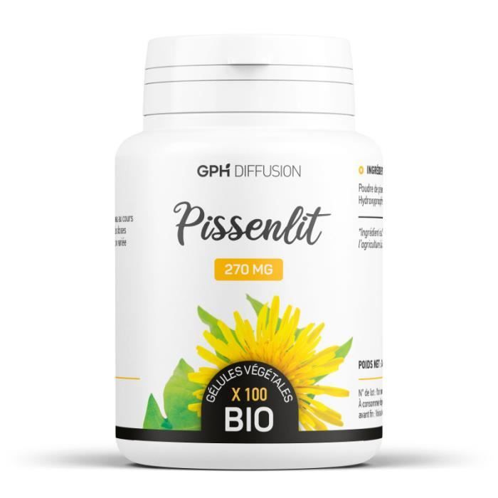 Pissenlit racine biologique - GPH - 270 mg - 100 gélules végétales - Bien-être quotidien - Cure recommandée