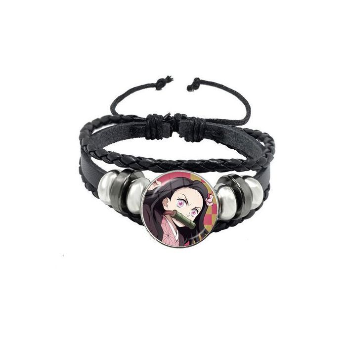 Bracelet En Cuir demon slayer kimetsu no yaiba style 1 anime,manga,Cosplay